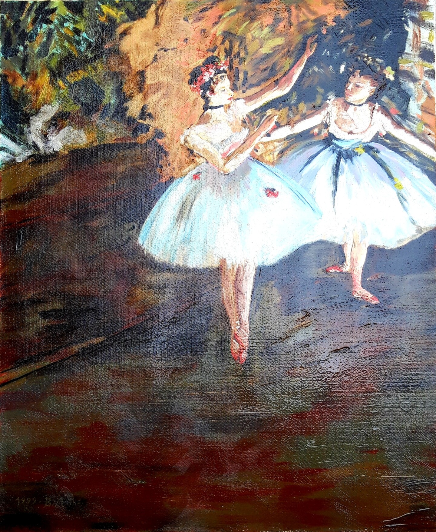 Brigitte Mathé (MBL) - Deux danseuses, d'après Degas