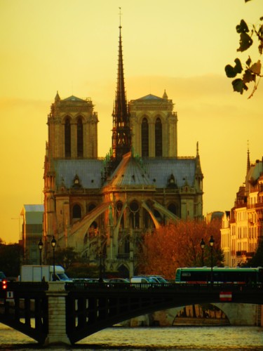 Coucher de soleil sur Notre-Dame de Paris